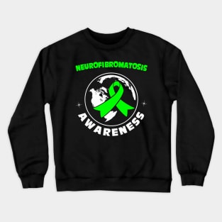 Green Awareness  Neurofibromatosis Crewneck Sweatshirt